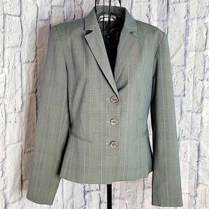 TRAVIS AYERS Gray Plaid Suit Jacket‎ Size 8